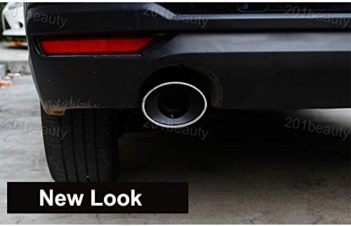 New 1Pcs Stainless Steel Tailpipe Exhaust Muffler Tail Pipe Tip Silver Custom Fit For Subaru Forester 2010 2011 2012 2013 2014 2015 2016 2017 2018 2019 2020 #TOP3