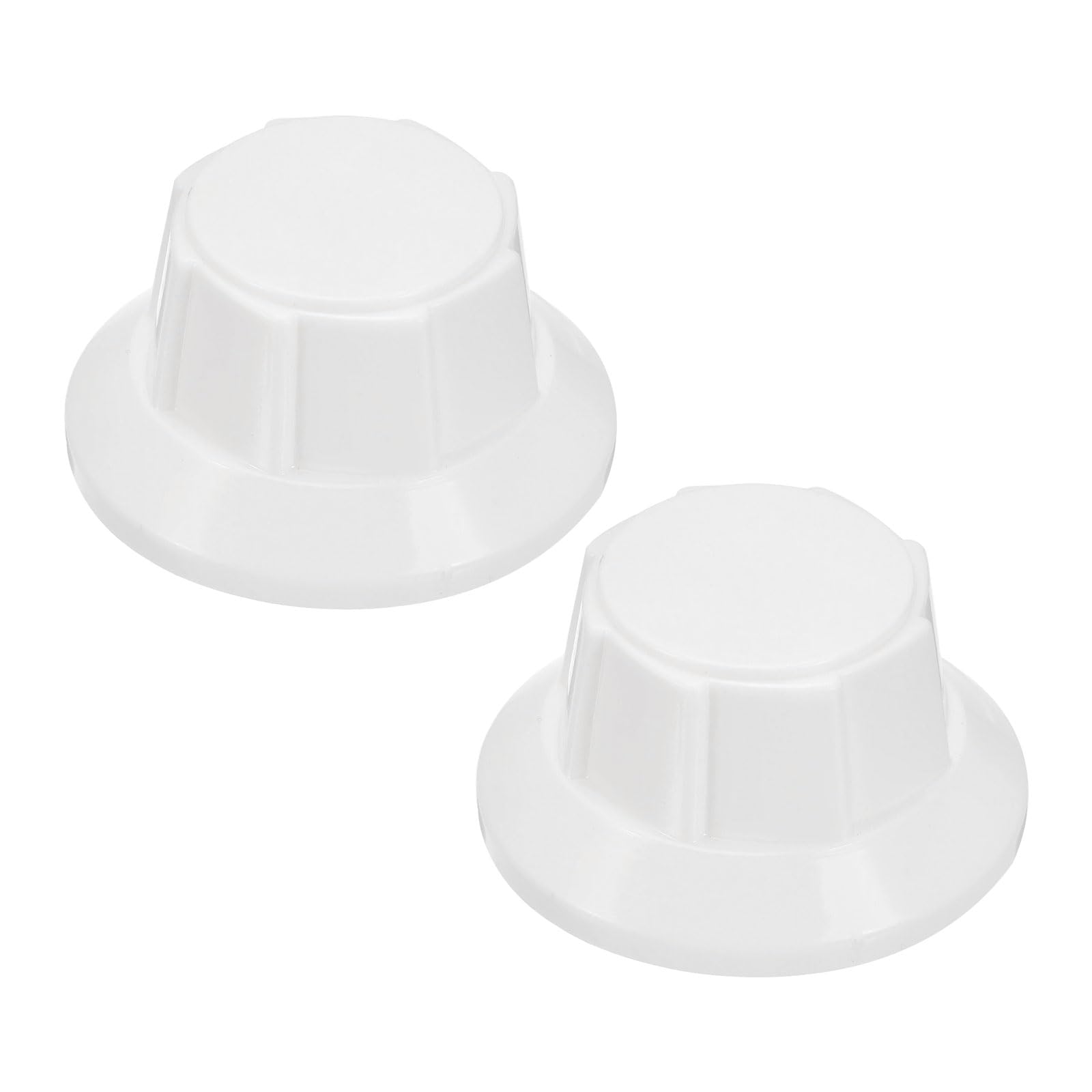 sourcing map 2Pcs Hole Fan Blade Nut Covers (M8 x 1.5) - Universal Plastic Fan Fixing Kit Replacement General Nut Fixed Lock Fittings Cover for Electric Repair, White — image 1