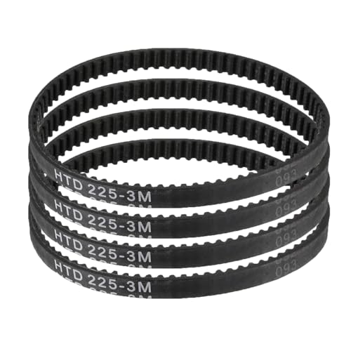 Sikweny 4 Pièces HTD 225-3M Courroie de Distribution en Caoutchouc 75 Dents, Courroie de Poulie en...