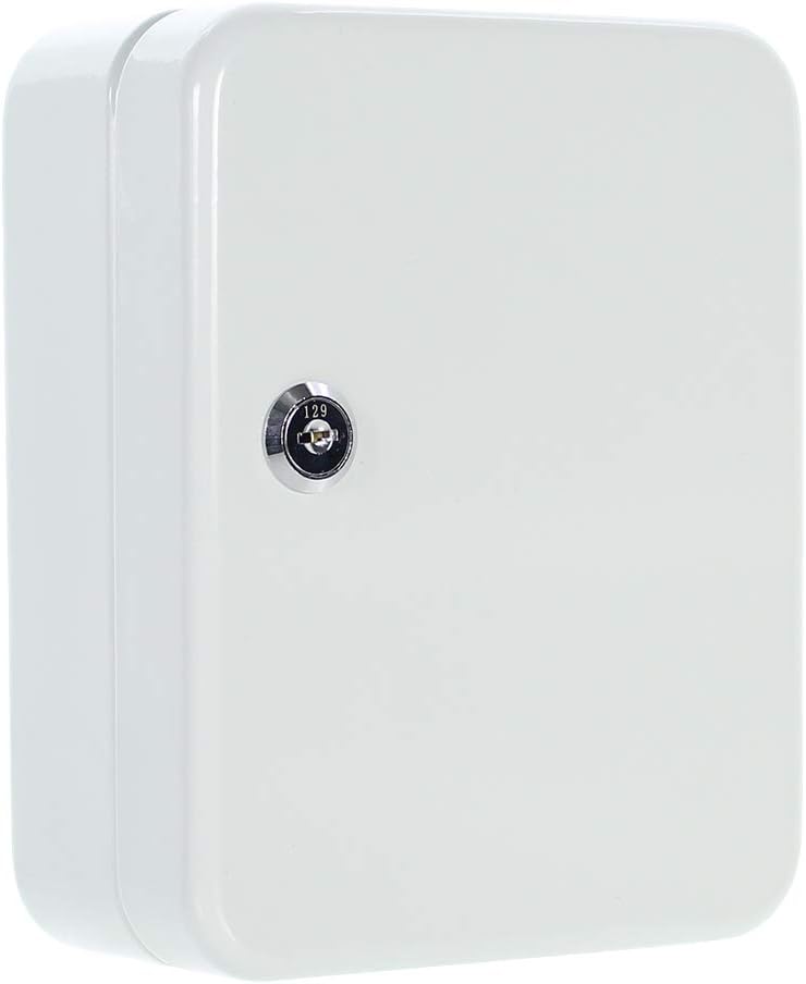 Rottner TS20 Key Cabinet for 20-Keys with Fixed Hooks - White