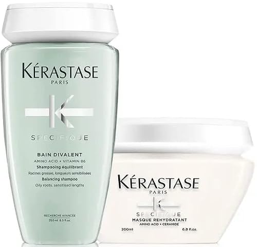 Image of Kerastase DUO Specifique Bain Divalent 250ml and Specifique Réhydratant Hair Mask 200ml