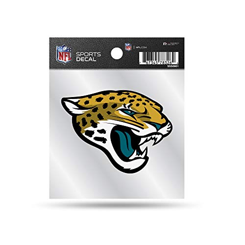 Rico Industries NFL Jacksonville Jaguars 4"x4" Small Style Decal, Team Color