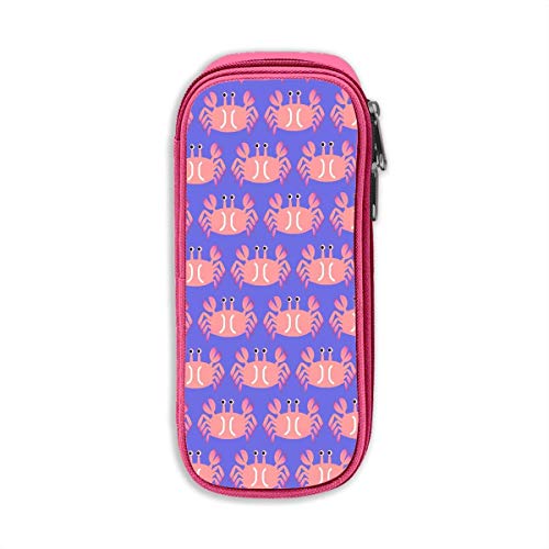 Preisvergleich Produktbild Crab Pencil Pen Case Beuteltasche Student Stationery Office Kosmetische Schminktasche Aufbewahrung Pink