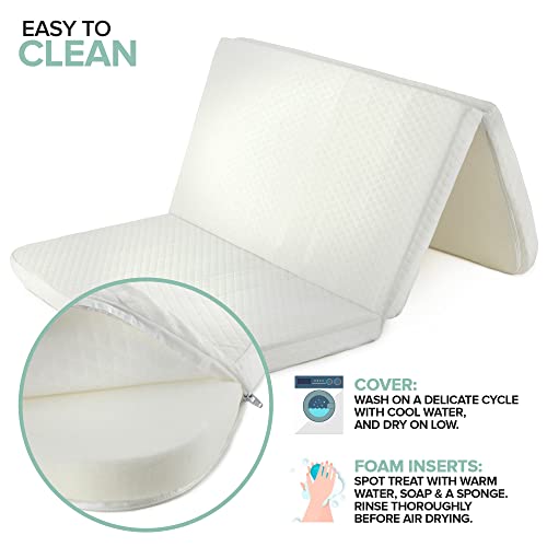 image for Stock Your Home Foldable Travel Pack n Play Mattress Pad with Bag, Wat