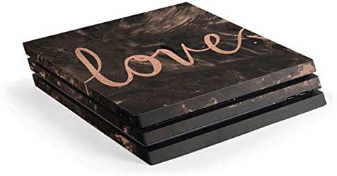 Skinit Decal Gaming Skin Compatible with PS4 Pro Console - Originally Designed Love Rose Gold Black Design