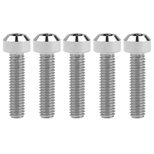 Image of Titanium Torx Square Head M6 x 10 15 20 25 30 35 40 45 50 60 65 70 80mm Screw Pack of 5 (Normal Titanium, M6x25mm)