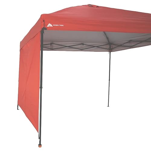 Ozark Trail Sun Wall / Shade Wall Sidewall for 10 x 10' Straight Leg Gazebo / Canopy / Tent, Red (Sun Wall Accessory Only. Gazebo Not Included.)