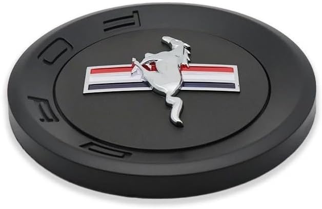 5.91 Inch Fit Mustang Rear Emblem Trunk Emblem Rear Letter Sticker Fender Decal Compatible with Mustang GT 5.0 Roush Accessories (Tri Color Black)