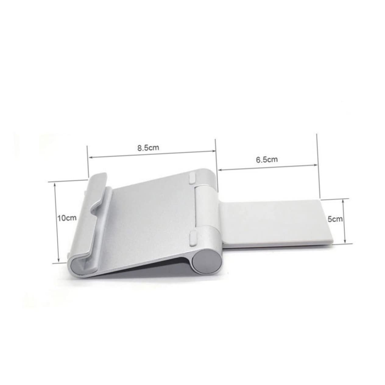 Tofficu 1pc Aluminum Alloy Tablet Phone Holder Creative Desktop Base Bracket for Smart Phones Tablets Compatible with Devices for Office Study Living Use Silver