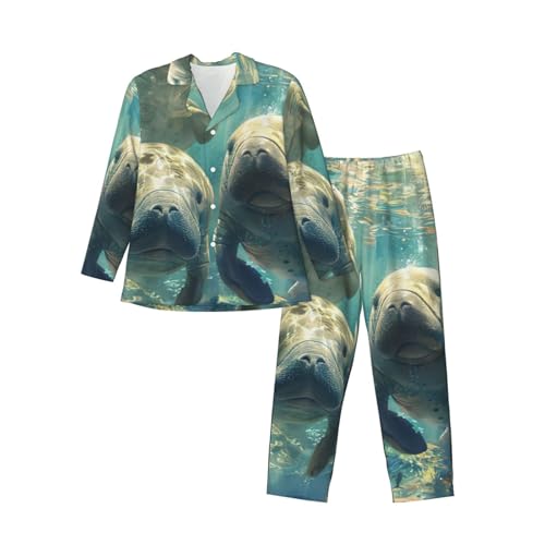 Pyjama hommes lamantin pour des soirées cocooning confortables en loungewear deux pièces