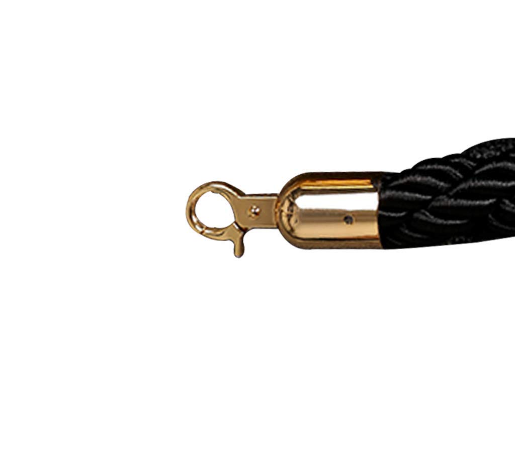 Crowd Control Barrier Rope, Stanchion Rope Barrier Queue, Crowd Control Barrier Stanchion Queue for Bank, Hotel, Hospital, Playground, Exhibition or Trade Show Use/5ft Long(NO Stanchions) (Black): Industrial & Scientific
