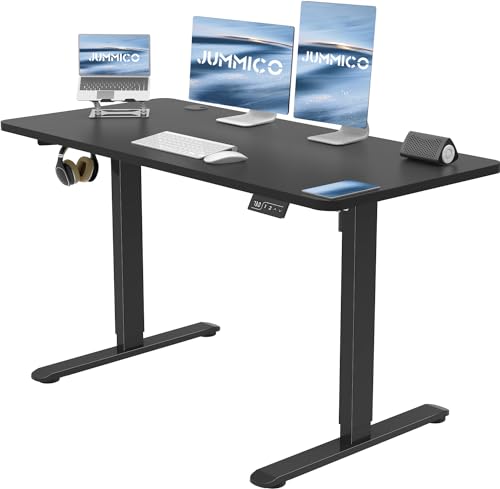 ESMART Elektrisch Höhenverstellbarer Schreibtisch – 120x60 Cm, Stufenlos 73-123 Cm, Weiß