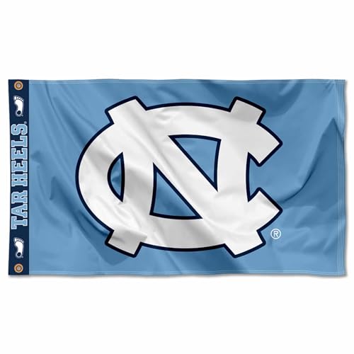 College Flags & Banners Co. UNC Tar Heels Printed Header 3x5 Foot Banner Flag