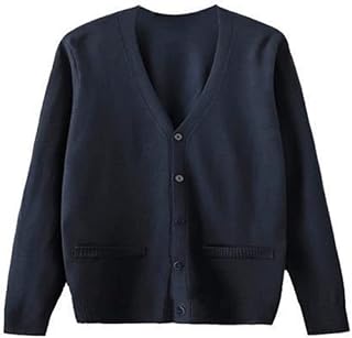 スクールセーター 制服 カーディガン メンズ レディース スクール セーター Vネック コット ニット セーター 学生服 JK制服 中校生 高校生 中学生 高校 通学 男女兼用 男の子 女の子 全8サイズ-ネイビー||Ｍ