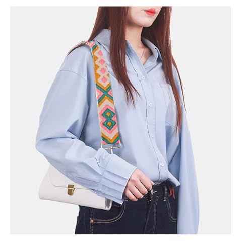 Image of Purse Strap Replacement Wide Adjustable Crossbody Shoulder Strap Guitar Straps for Handbags Rhombus Blue