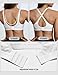 ZeroBound Women's Sports Bra Non Padded Wirefree Full Coverage Workout Bra High-Impact Sports for Women Lightweight Fitness Yoga (White,36C)