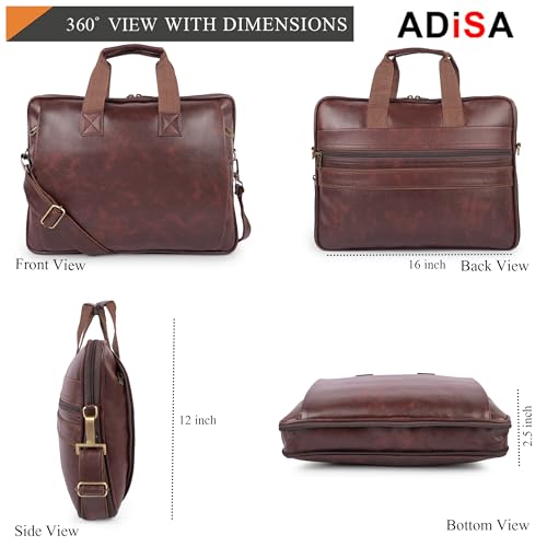 Image of ADISA Laptop Messenger Office Bag Briefcase for Work for Men