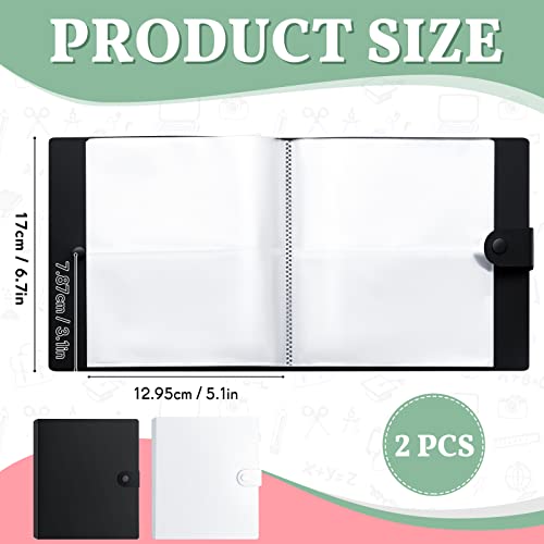 2 Pcs Index Cards Clear Plastic Holder Organizer Pouches Index Card Holder Flashcard Organizer Index Card Filing Products With Divider For School Office, 80 Page Hold 160 Cards (3 X 5 Inch) #TOP1