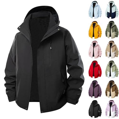 Cambkatl Men's Color Block Outdoor Full Zip Jackets Loose Sytlish Outerwear Long Sleeve Casual Sports Coat with Pockets2
