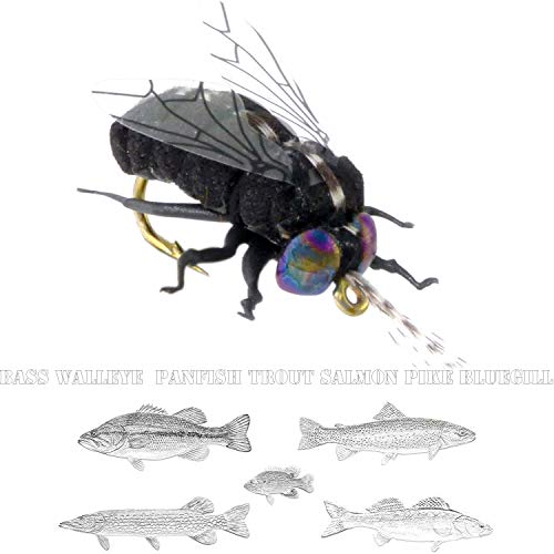 YAZHIDA Realistic Flies Fly Fishing Flies kit - Handmade Dry/Wet/Fly Fishing Lures (panfish Flies)
