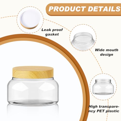 Pots rechargeables transparents esthétique hêtre pour la maison