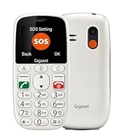 Gigaset GL390 GSM - Senioren Mobiltelefon mit SOS-Notruf-Taste, großem 2,2" Farbdisplay - einfache Bedienung mit großen Einzeltasten, Hörgerätkompatibel, kompaktes Handy ohne Vertrag, Pearl White
