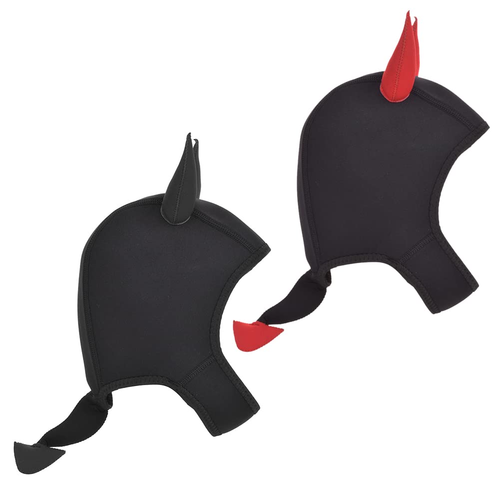 Capuche de Combinaison en néoprène,néoprène sans plongée sous-Marine Animal Dessin animé Chapeau Casquette Casque équipement de Capuche pour Kayak plongée en apnée Natation(Rouge), Capuche de pl