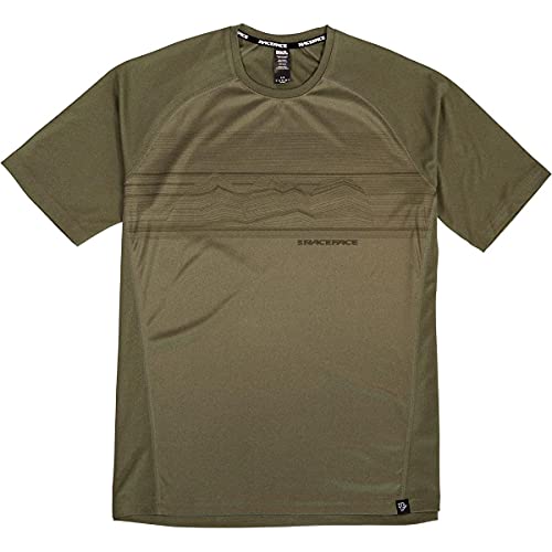 Maillot de VTT anti-transpiration Race Face Trigger vert olive taille S