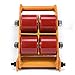 OrangeA Industrial Machinery Mover 6T+2X2.5T Capacity Machinery Moving Skates with Steel Rollers Cap 360 Degree Rotation with 39In Push Rod (11T)