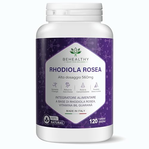 Rodiola Rosea Forte Integratore 120 Capsule Vegane