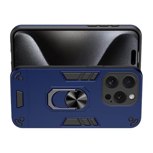 Image of amazon basics Basic Case for Apple iPhone 15 Pro (Polycarbonate, Thermoplastic Polyurethane Blue)