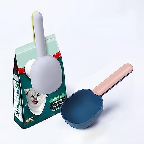 Pet Food Scoop, Dog Food Scoop with Bag Clip, Multi-use Cat Food Cup suitable for Dogs Cats and other pets (Pink)