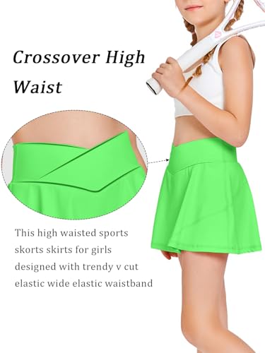 Image of Haloumoning Girls Tennis Skirt High Waisted Athletic Skorts