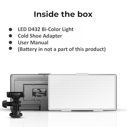 Image of Digitek LED-D432 Bi LED Video Light Studio, for YouTube Video, Product Photography, Makeup Shoot and More (Battery not Included)