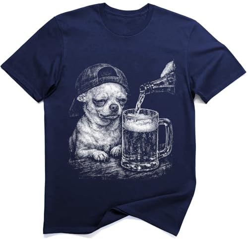 Chihuahua fatigué buvant une bière : le t-shirt des apéros entre amis