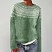 Funny Ugly Sweaters for Women,Fairisle Sweater Ladies Vintage Ethnic Jumpers Colorful Long Sleeve Crewneck Knitted Argyle Jacquard Pullover Tops Winter Warm Cozy Sweaters Festival Holiday Clothes