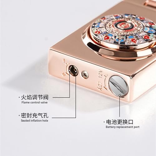 Encendedor de llama de butano ideal para regalo, compacto y resistente al viento 7