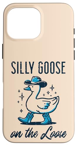Western Goose Silly On The Loose Cool Cowboy �L�b�Y �����Y ���f�B�[�X �X�}�z�P�[�X iPhone 16 Pro Max �p