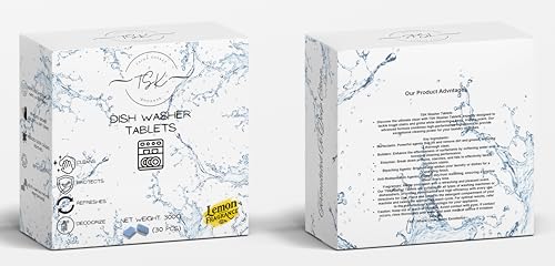 Image of Dishwasher Cleaner Tablets - 30 Count | Lemon Fresh Scent | Deep Cleaning Removes Grease, Stains, Odors & Limescale | Eco-Friendly, Biodegradable & Safe for All Dishwashers