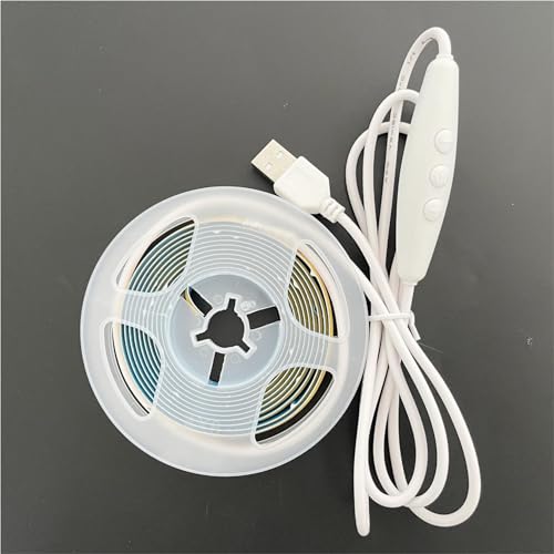 Tira de LED COB USB 5V 5m con interruptor regulable morado miniatura 5