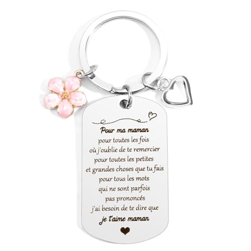 WRNZL Cadeau Fete des Meres Cadeau Maman Noel Fête des Mères Anniversaire Merci Retraite Paques Halloween Maman Cadeaux Idee Original Utile Insolite Porte Clef