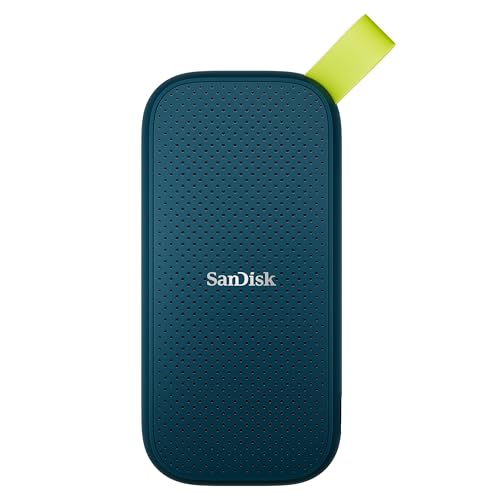 SanDisk Portable SSD 2 TB (Externe SSD 2,5 Zoll, bis zu 800 MB/s Lesen, Robustes Laufwerk bis zu 2 m, robuste Befestigungsschlaufe aus strapazierfähigem Gummi) Monterey