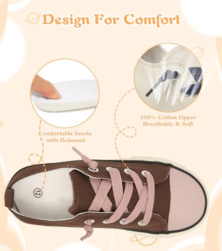 Image of Toddler Little Kid Cushioned Canvas Shoes Slip On Sneakers Soft and Durable
