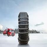 9mm Set of 2 Heavy Duty Snow Chains for Suvs and Cars Skid Traction Chains High Strength Manganese Emergency Use for Tire Reliable in Ice 12R22.5 2pcs 315/80R22.5