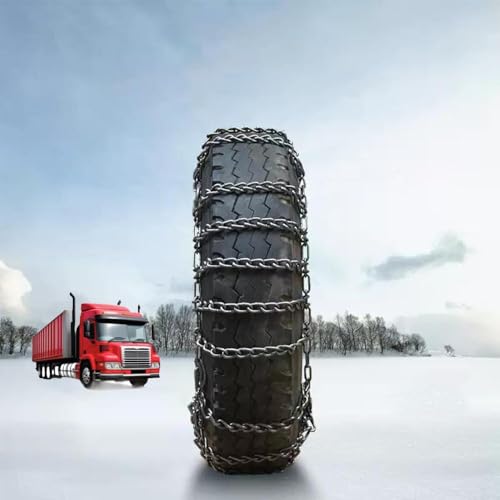 9mm Set of 2 Heavy Duty Snow Chains for Suvs and Cars Skid Traction Chains High Strength Manganese Emergency Use for Tire Reliable in Ice 12R22.5 2pcs 315/80R22.5