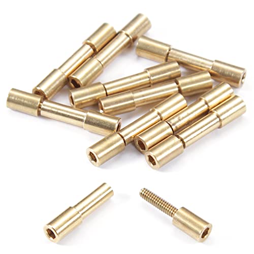 Corby Bolt Fasteners (10 Pack) for DIY Handles &amp; Knife Handle Repair - USA Size (0.156 x 0.120 x 0.9 Inch) - (Brass) - for Full Tang Fixed Blade Knives