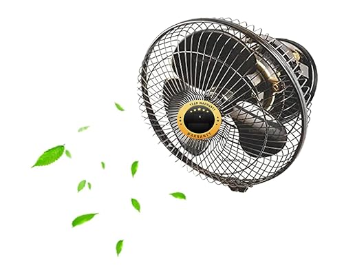Image of Elixxeton 12 Inch High Speed Wall Mounted non Oscillating Fan with 3 Blades, HI-SPEED, Low Noise Powerful Airflow for Home, Kitchen, Office & Bedroom (Black)