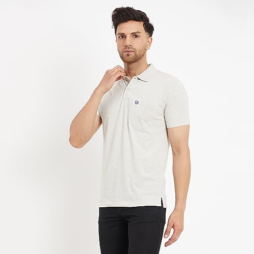 Image of Duke Stardust Men Half Sleeve Cotton T-Shirt (ONSD38T L.Grey Melange L)