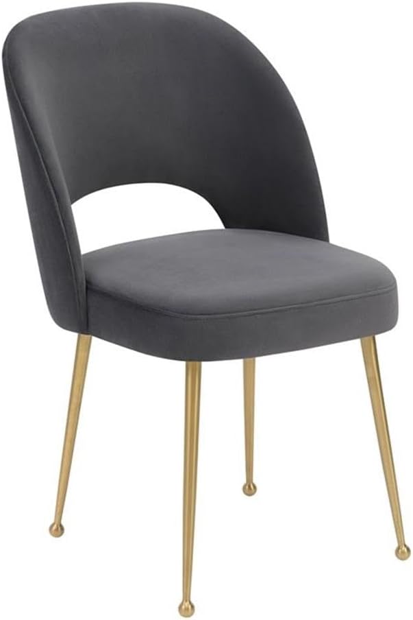 TOV Furniture Swell Modern Upholstered Dining Room Chair, Gray