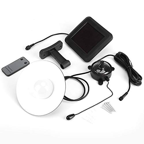 Solar Powered Remote Control Hanging Pendant Light with Pull Chain for Outdoor Indoor Garden Patio Yard Garage Porch Pathway Lighting